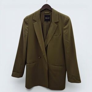 Madewell Oversized Blazer | Olive Green | Small